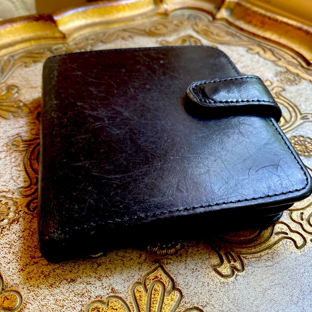 Coach leather wallet black in the box
